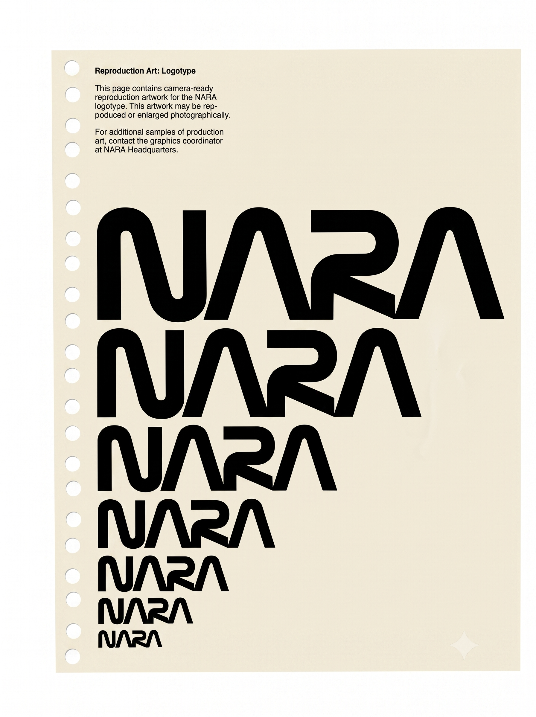NARA logotype reproduction art